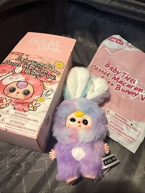 BabyThree Pastel Macaron Bunny V2 Plush - Purple